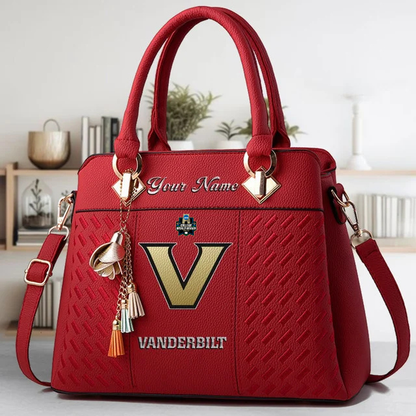 VIRAL EDITON - NEW CUSTOMIZED NCAA CWS17 VDC VD COMMODORES ZIP HANDBAG MULTICOLOR