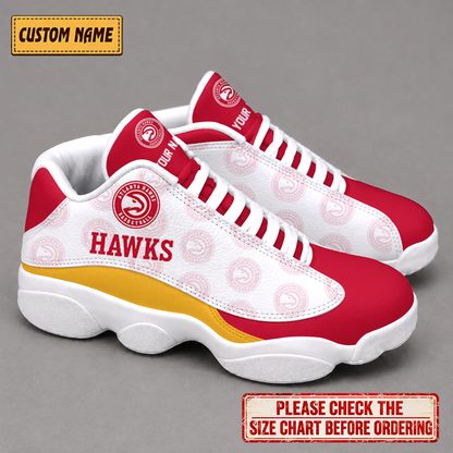 SPECIAL EDITION - NEW CUSTOMIZED NBA17 AHA ATLANTA HAWKS AIR JORDAN 13 LOW TOP SNEAKER