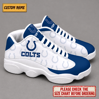 LIMITED EDITION - NEW CUSTOMIZED NFL17 IDC INDIANAPOLIS COLTS AIR JORDAN 13 LOW TOP SNEAKER