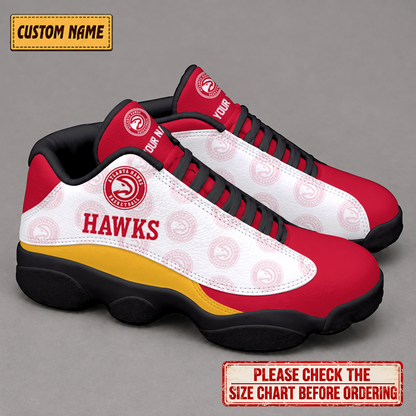 SPECIAL EDITION - NEW CUSTOMIZED NBA17 AHA ATLANTA HAWKS AIR JORDAN 13 LOW TOP SNEAKER
