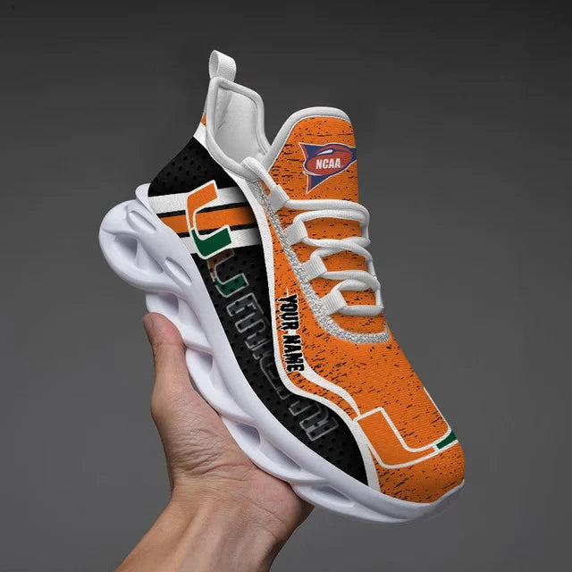 HOT DEAL - NEW CUSTOMIZED NCAA FBS17 MIH MIAMI HURRICANES CLUNKY SNEAKERS