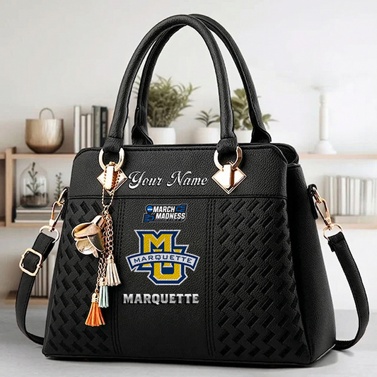VIRAL EDITON - NEW CUSTOMIZED NCAA MAM17 MGE MA GOLDEN EAGLES ZIP HANDBAG MULTICOLOR