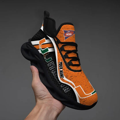 HOT DEAL - NEW CUSTOMIZED NCAA FBS17 MIH MIAMI HURRICANES CLUNKY SNEAKERS