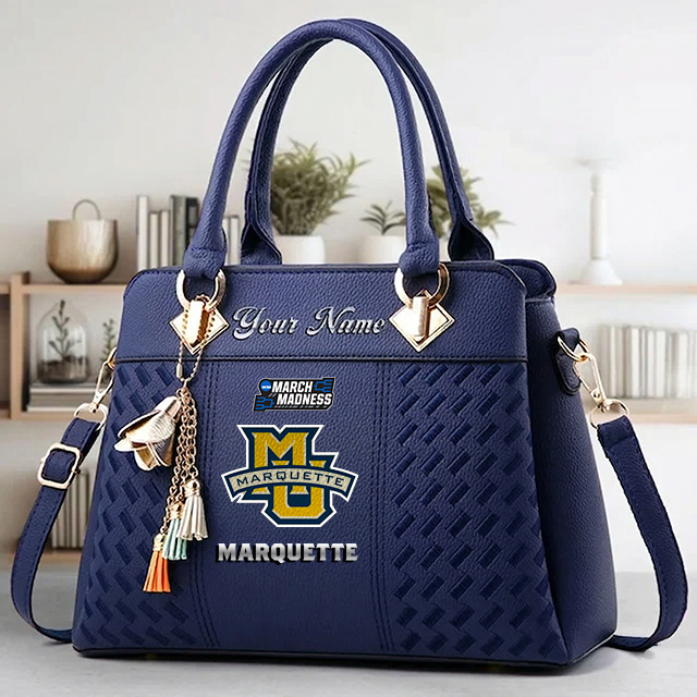 VIRAL EDITON - NEW CUSTOMIZED NCAA MAM17 MGE MA GOLDEN EAGLES ZIP HANDBAG MULTICOLOR
