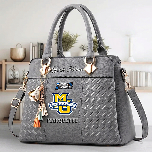 VIRAL EDITON - NEW CUSTOMIZED NCAA MAM17 MGE MA GOLDEN EAGLES ZIP HANDBAG MULTICOLOR