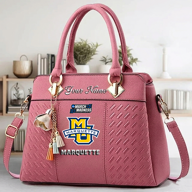 VIRAL EDITON - NEW CUSTOMIZED NCAA MAM17 MGE MA GOLDEN EAGLES ZIP HANDBAG MULTICOLOR