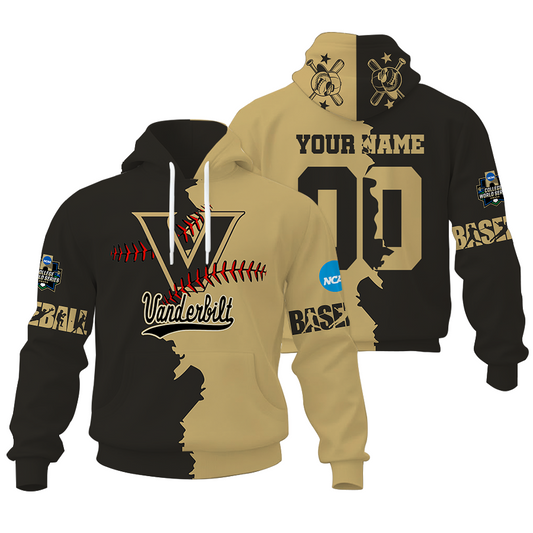 LIMITED EDITION - NEW CUSTOMIZED NCAA CWS17 VDC VD COMMODORES UNISEX HOODIE & ZIP HOODIE