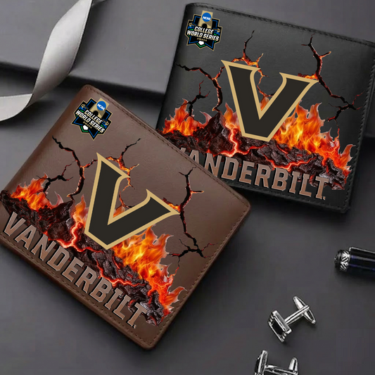 LIMITED EDITION - NEW CUSTOMIZED CWS NCAA17 VDC VD COMMODORES LEATHER WALLET