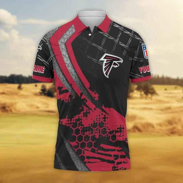 LIMITED EDITION - NEW CUSTOMIZED NFL18 ATF ATLANTA FALCONS POLO SHIRT