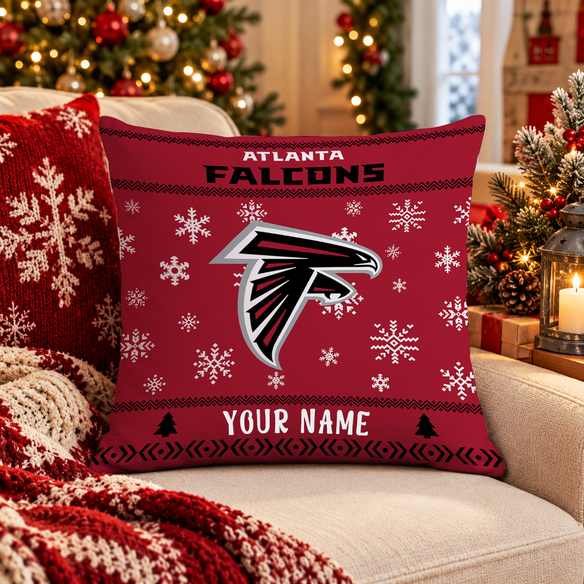 FINAL SALE - NEW PERSONALIZED NFL18 ATF ATLANTA FALCONS PILLOW CASE