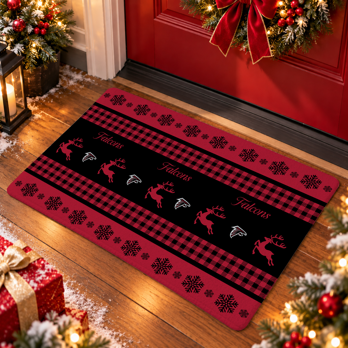 ELITE EDITION - NEW CUSTOMIZED NFL18 ATF ATLANTA FALCONS WATER-ABSORBENT FLOOR MAT