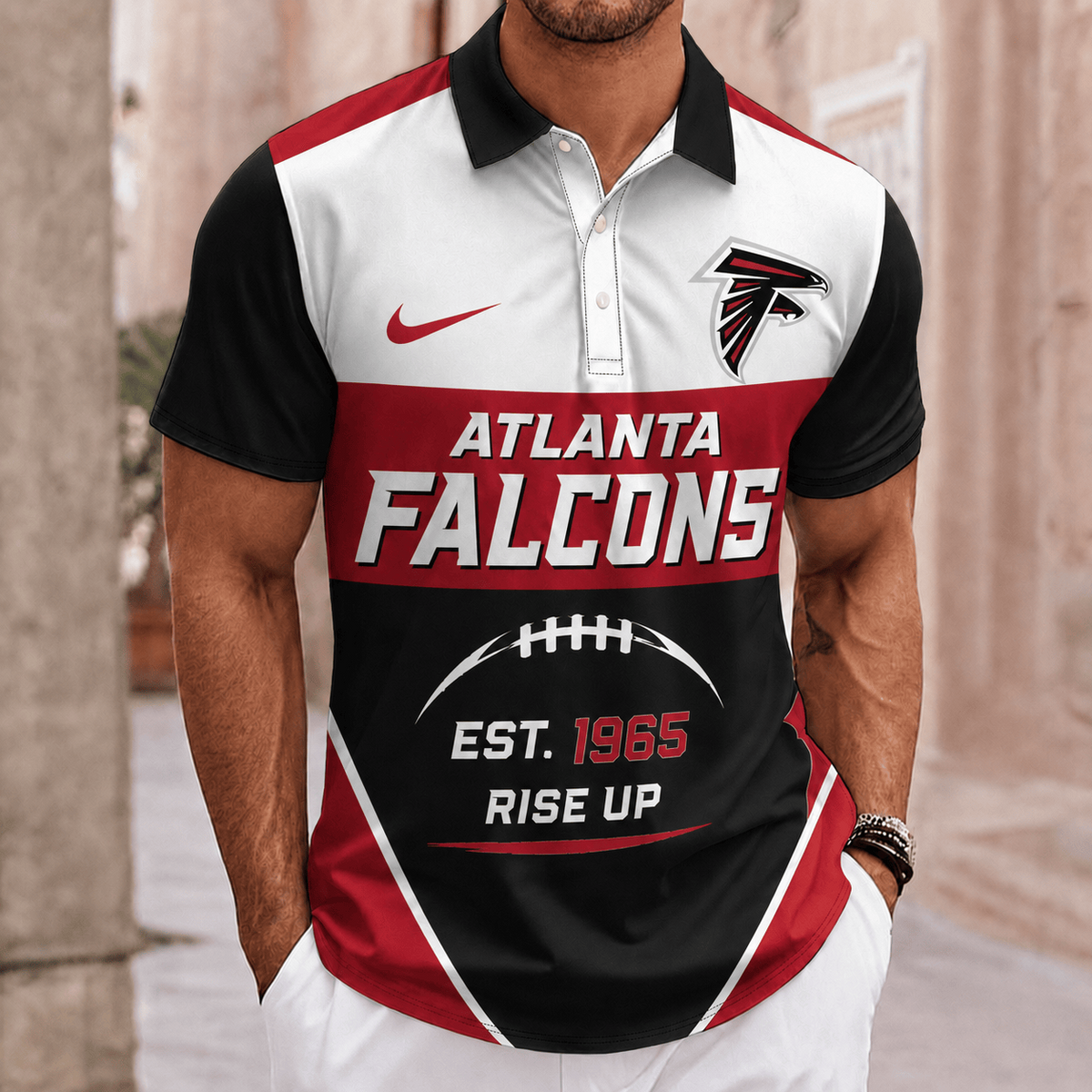 ELITE EDITION - NEW CUSTOMIZED NFL18 ATF ATLANTA FALCONS POLO SHIRT, ZIP POLO SHIRT & T-SHIRTS
