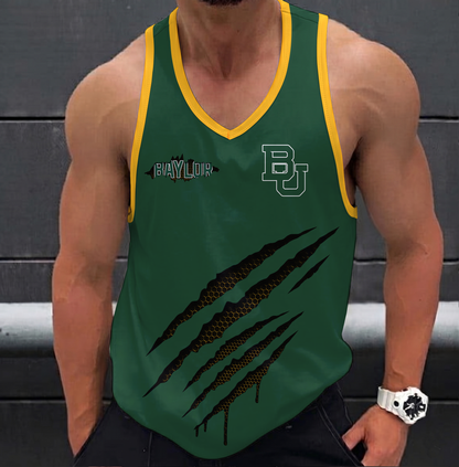 EXCLUSIVE EDTION - NEW CUSTOMIZED NCAA MAM18 BAB BAYLOR BEARS STRAPPY UNISEX TANK TOP