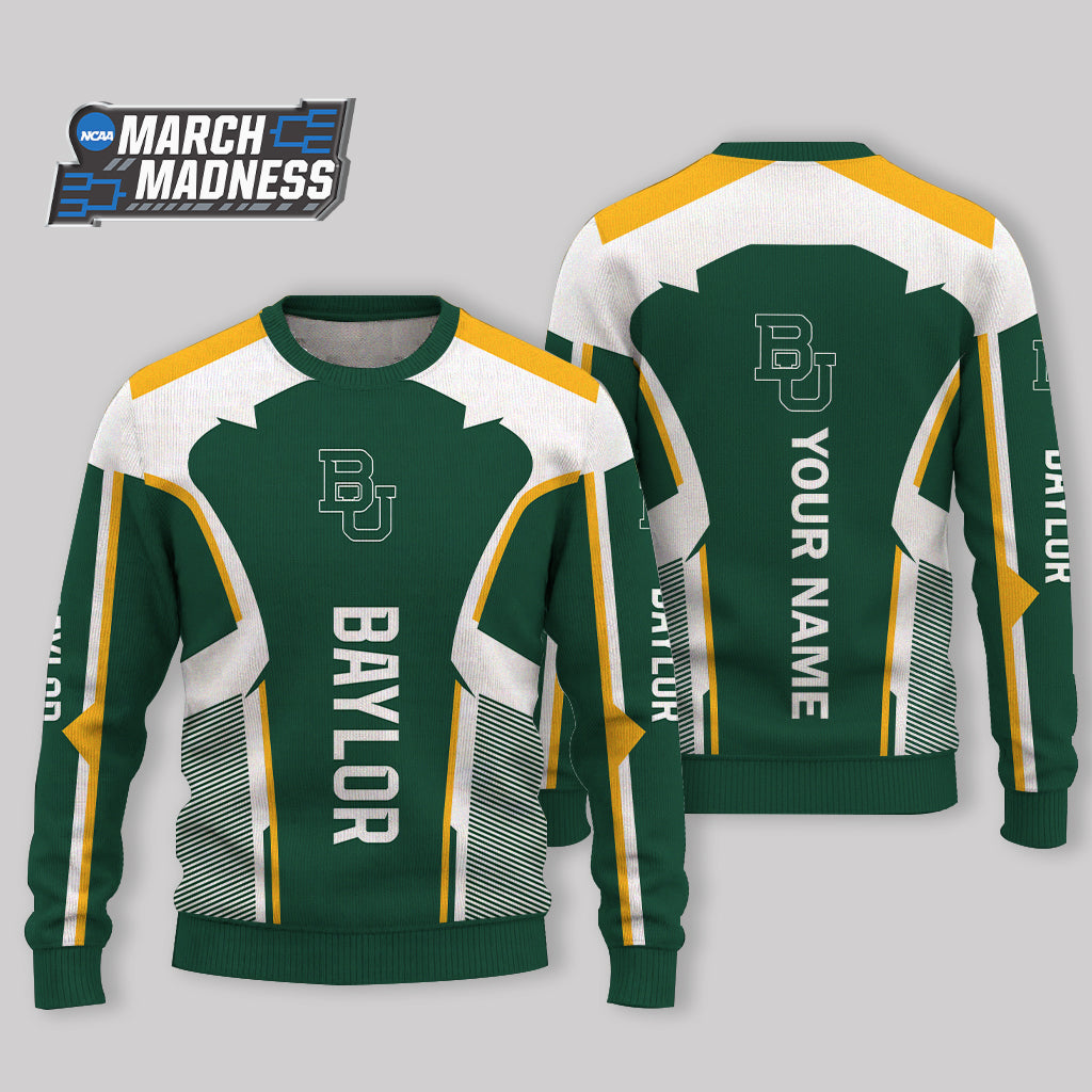 LIMITED EDITION - NEW CUSTOMIZED NCAA MAM18 BAB BAYLOR BEARS UGLY SWEATER
