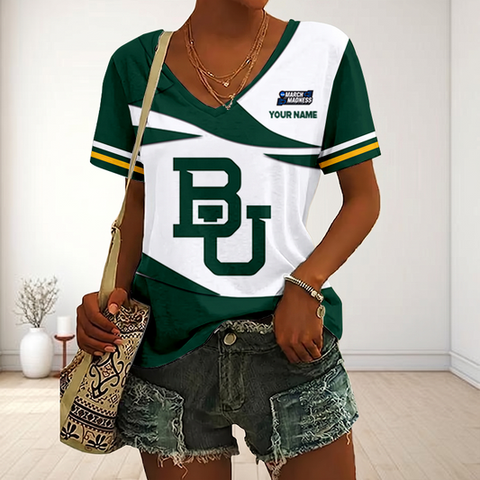 VIRAL EDITON - NEW CUSTOMIZED MAM NCAA18 BAB BA BEARS V-NECK FEMALE SHIRT