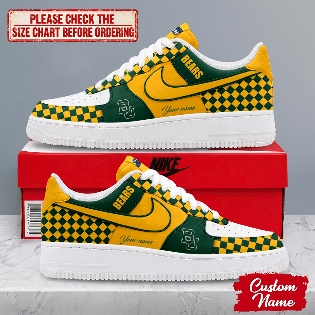 SPECIAL EDITION - NEW CUSTOMIZED NCAA MAM18 BAB BAYLOR BEARS AF1 SHOES