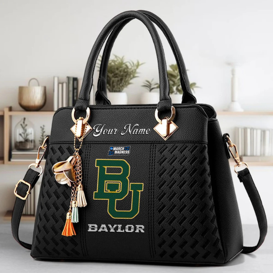 VIRAL EDITON - NEW CUSTOMIZED NCAA MAM18 BAB BA BEARS ZIP HANDBAG MULTICOLOR