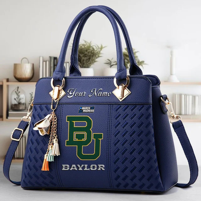 VIRAL EDITON - NEW CUSTOMIZED NCAA MAM18 BAB BA BEARS ZIP HANDBAG MULTICOLOR