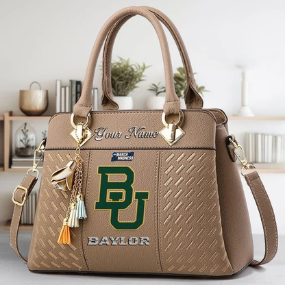 VIRAL EDITON - NEW CUSTOMIZED NCAA MAM18 BAB BA BEARS ZIP HANDBAG MULTICOLOR