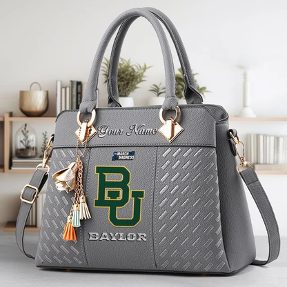 VIRAL EDITON - NEW CUSTOMIZED NCAA MAM18 BAB BA BEARS ZIP HANDBAG MULTICOLOR