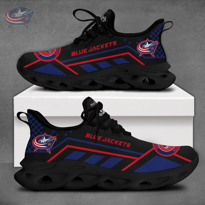 LIMITED EDITION - NEW CUSTOMIZED NHL18 CBJ COLUMBUS BLUE JACKETS CLUNKY SNEAKERS