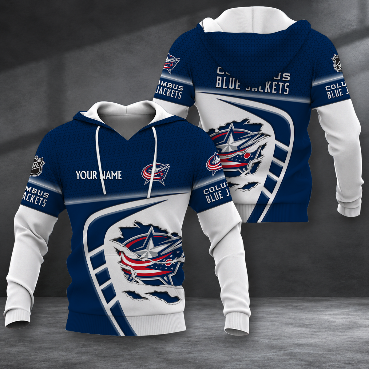 LIMITED EDITION - NEW CUSTOMIZED NHL18 CBJ COLUMBUS BLUE JACKETS T-SHIRT, POLO SHIRT, ZIP POLO SHIRT, SWEATSHIRT, HOODIE & ZIP HOODIE