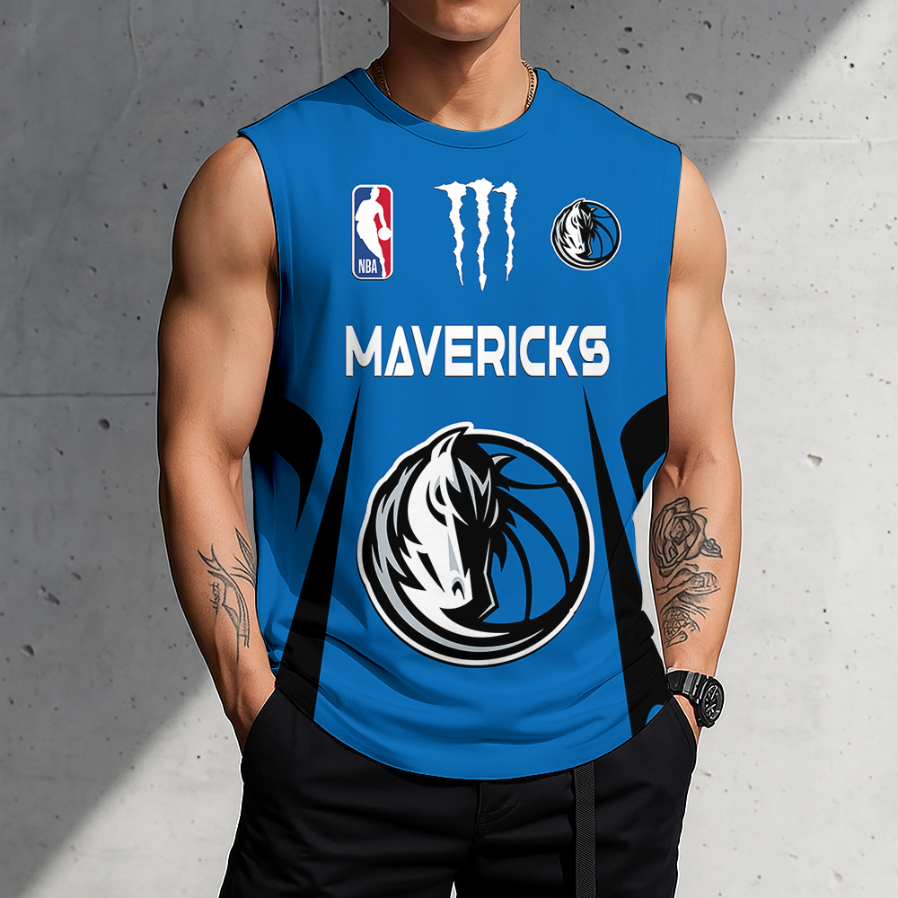 FINAL SALE - NEW CUSTOMIZED NBA18 DMA DALLAS MAVERICKS MEN'S GYM SHIRT