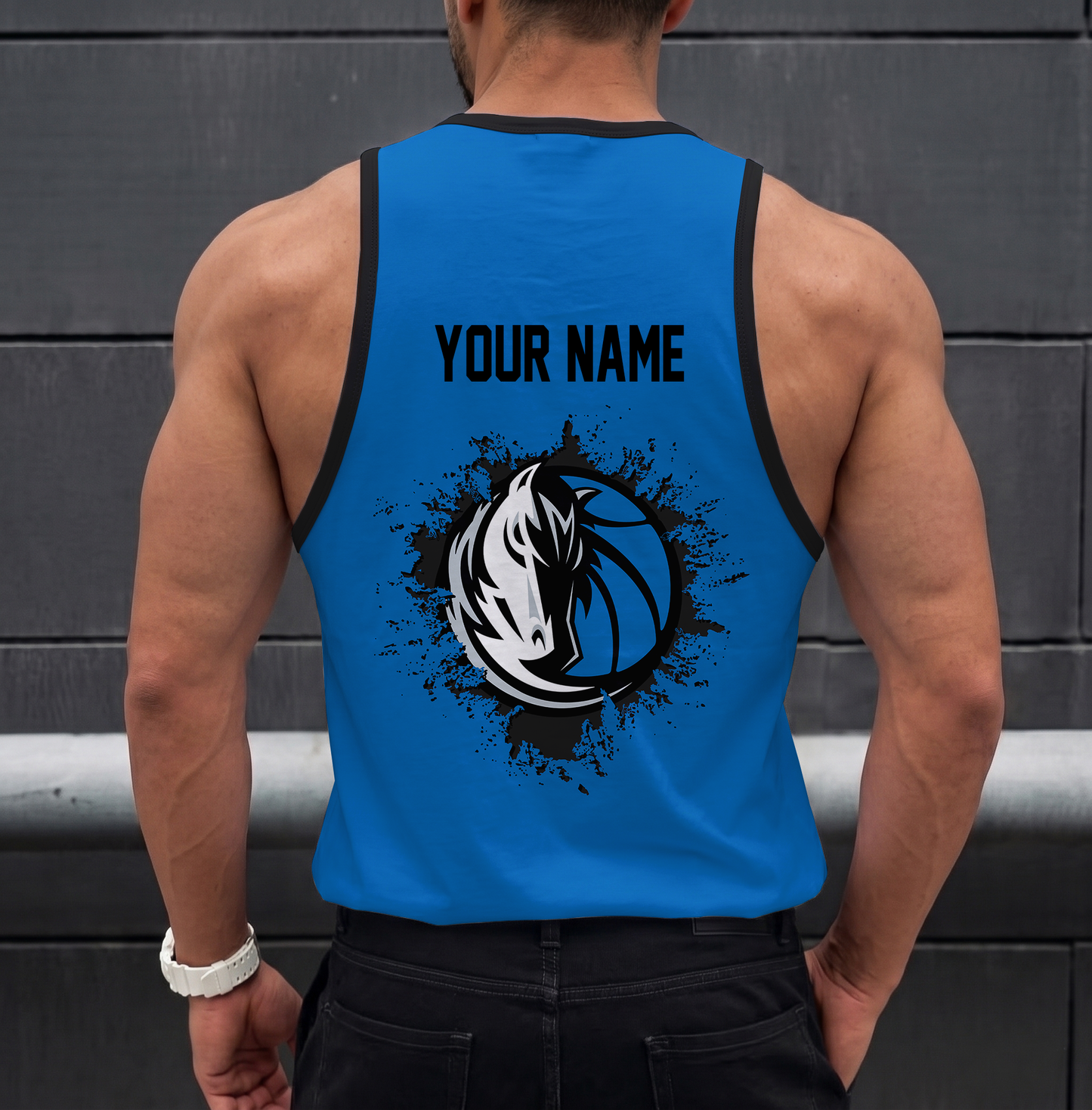 FINAL SALE - NEW CUSTOMIZED NBA18 DMA DALLAS MAVERICKS UNISEX TANK TOP