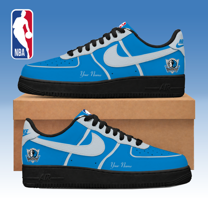 FINAL SALE - NEW CUSTOMIZED NBA18 DMA DALLAS MAVERICKS AF1 SNEAKERS