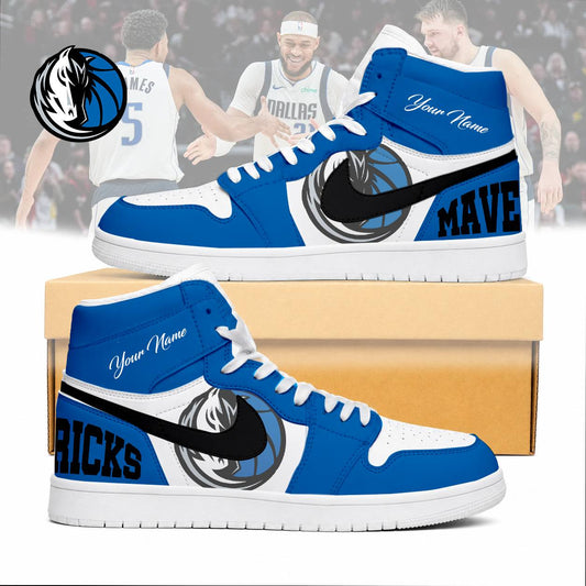 FINAL SALE - NEW CUSTOMIZED NBA18 DMA DALLAS MAVERICKS AIR JORDAN SNEAKERS