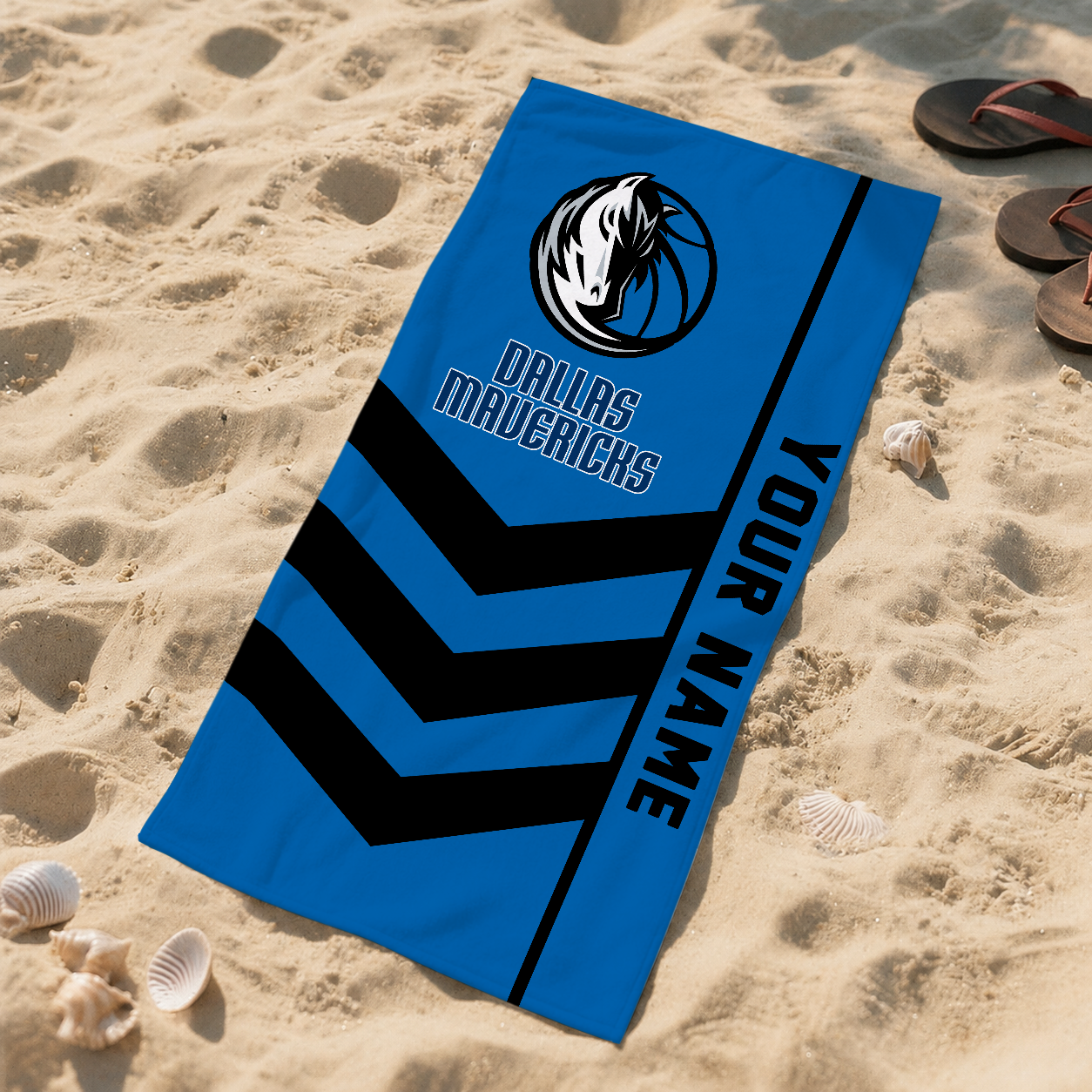 HOT DEAL - NEW CUSTOMIZED NBA18 DMA DALLAS MAVERICKS BEACH TOWEL FOR FAN