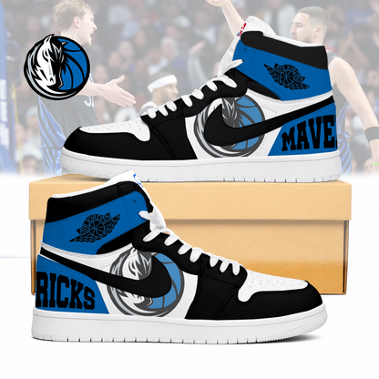 FINAL SALE - NEW CUSTOMIZED NBA18 DMA DALLAS MAVERICKS AIR JORDAN SNEAKERS