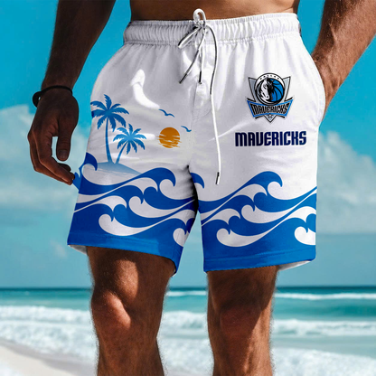 FINAL SALE - NEW CUSTOMIZED NBA18 DMA DALLAS MAVERICKS SHORT PANTS