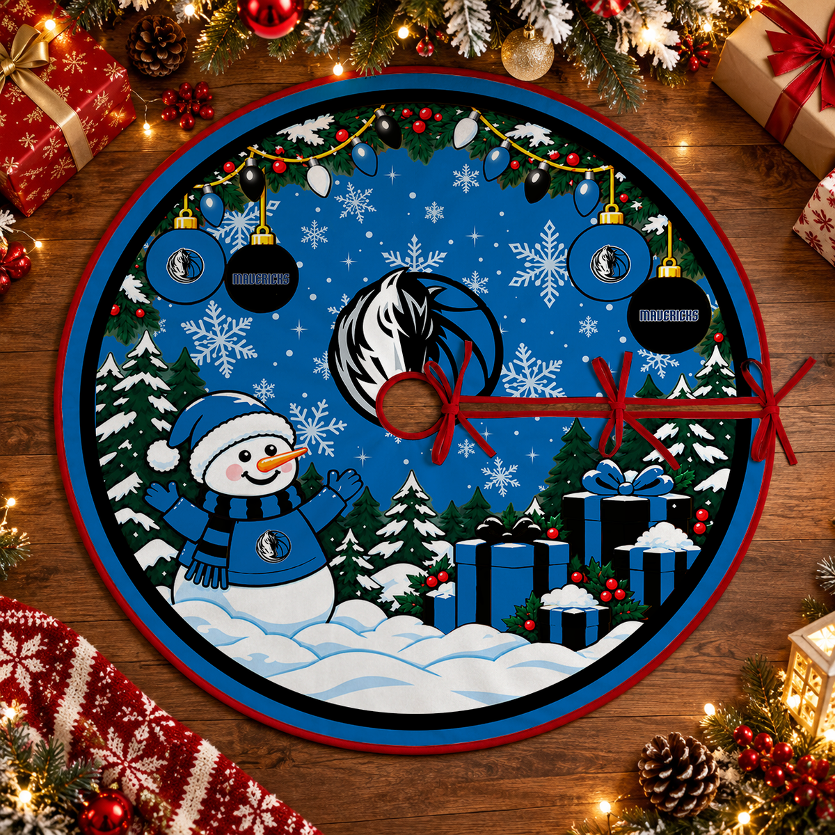 [FAN FAVORITE] NEW CUSTOMIZED NBA18 DMA DALLAS MAVERICKS CHRISTMAS TREE SKIRT