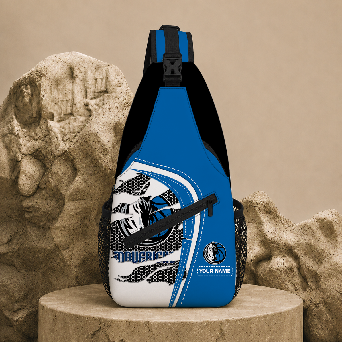 FINAL SALE - NEW CUSTOMIZED NBA18 DMA DALLAS MAVERICKS SLING BAG