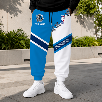 FINAL SALE - NEW CUSTOMIZED NBA18 DMA DALLAS MAVERICKS SWEATPANTS