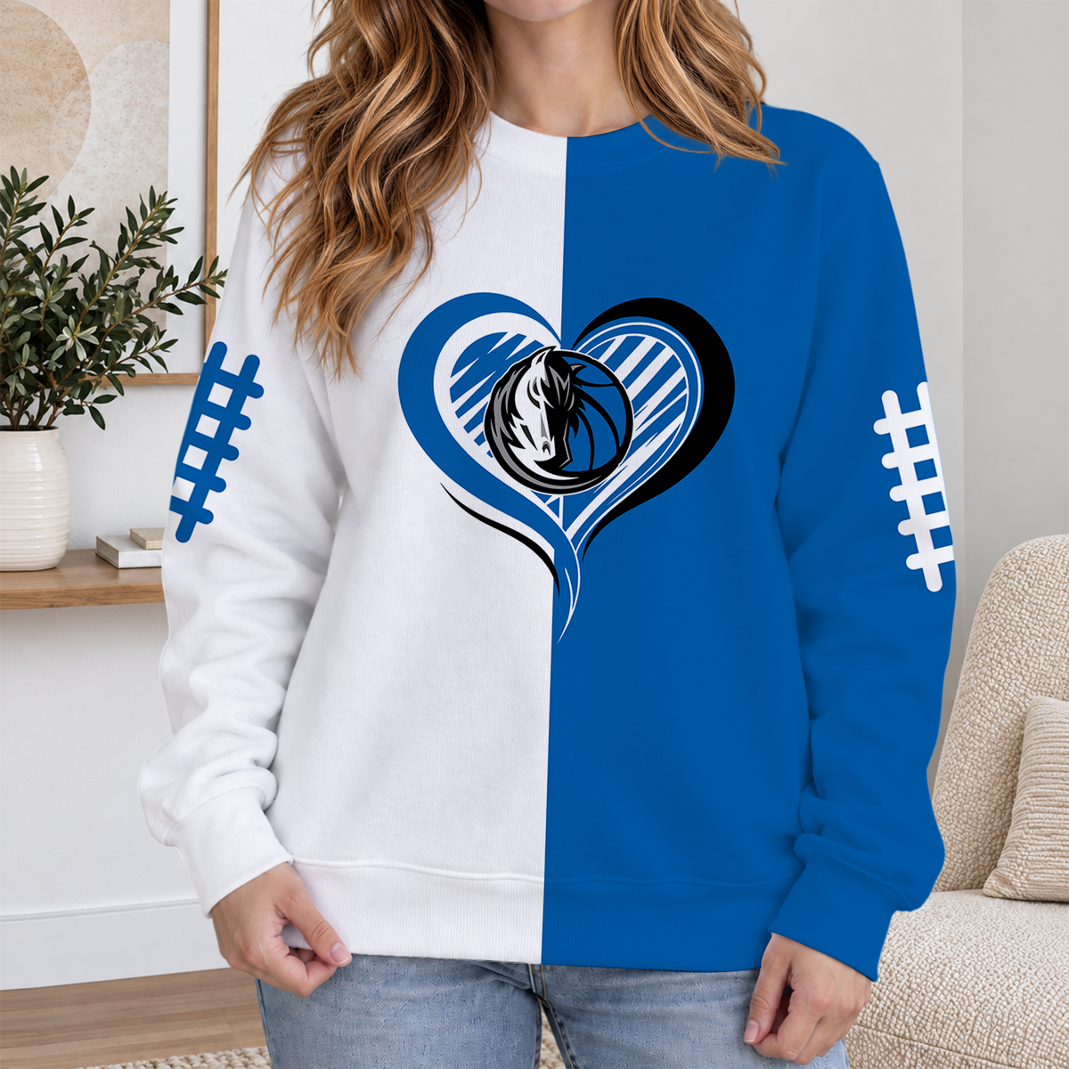 EXCLUSIVE EDITION - NEW CUSTOMIZED NBA18 DMA DALLAS MAVERICKS RIBBED HOODIE & SWEATSHIRT