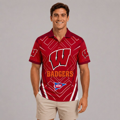 ELITE EDITION - NEW CUSTOMIZED NCAA FBS18 WSB WISCONSIN BADGERS POLO SHIRT, ZIP POLO SHIRT, HOODIE, ZIP HOODIE, T-SHIRT & SWEATSHIRT