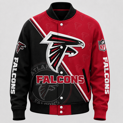 SPECIAL EDITION - NEW CUSTOMIZED | NFL18 ATF ATLANTA FALCONS SATIN VARSITY & BASEBALL JACKET