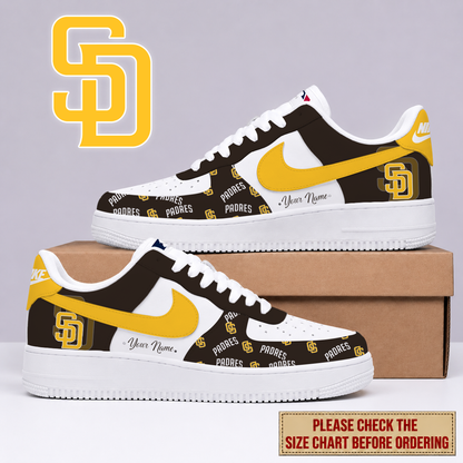 VIRAL EDITION - NEW CUSTOMIZED MLB18 SDP SAN DIEGO PADRES AF1 SHOES