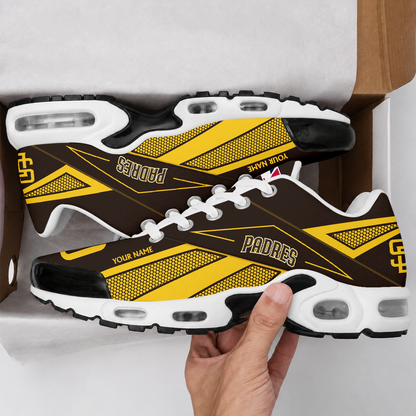 VIRAL EDITION - NEW CUSTOMIZED  MLB18 SDP SAN DIEGO PADRES AIR MAX PLUS SNEAKERS