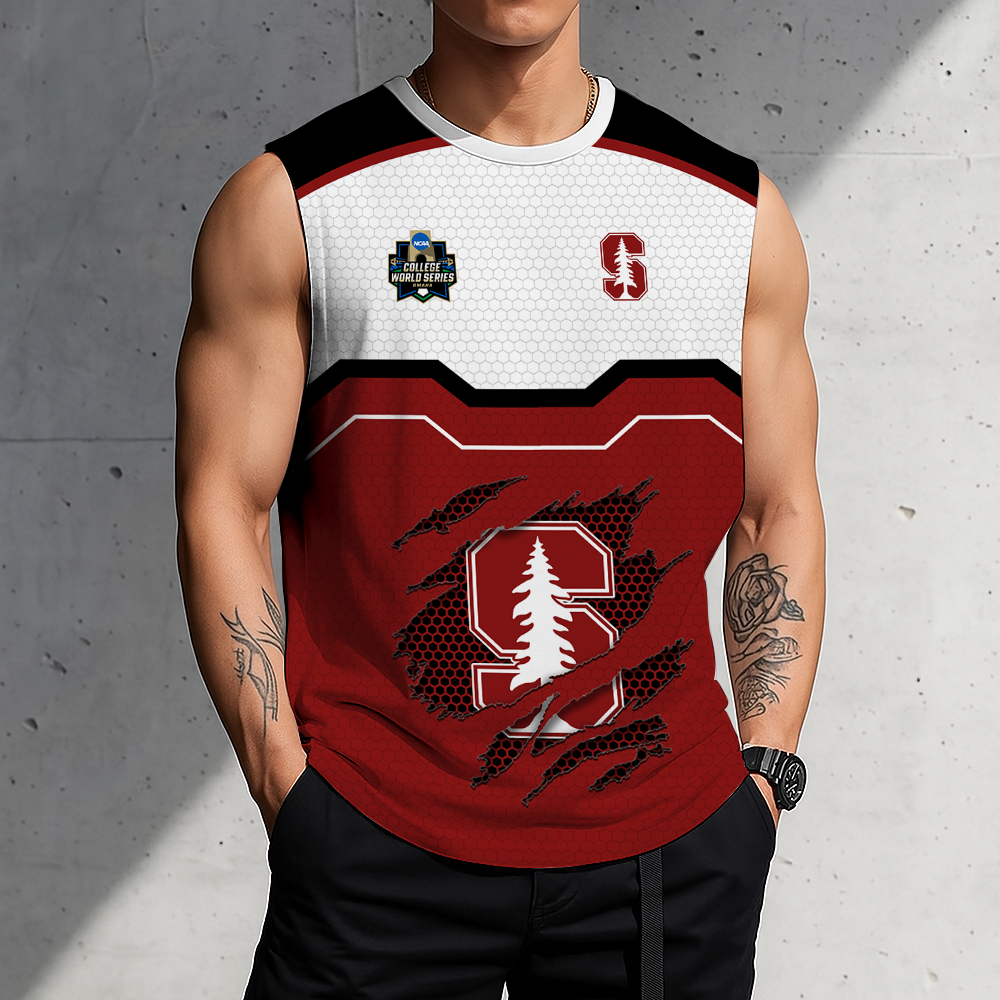 LIMITED EDITION - NEW CUSTOMIZED NCAA CWS18 STC STANFORD CARDINAL MEN'S GYM SHIRT