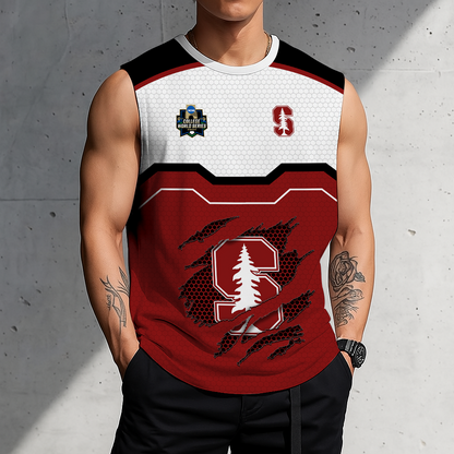 LIMITED EDITION - NEW CUSTOMIZED NCAA CWS18 STC STANFORD CARDINAL MEN'S GYM SHIRT