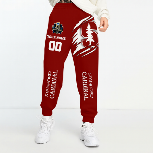 LIMITED DROP - NEW CUSTOMIZED | NCAA CWS18 STC ST CARDINAL UNISEX LONG PANTS