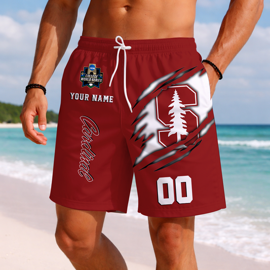 LIMITED DROP - NEW CUSTOMIZED | NCAA CWS18 STC ST CARDINAL SHORT PANTS