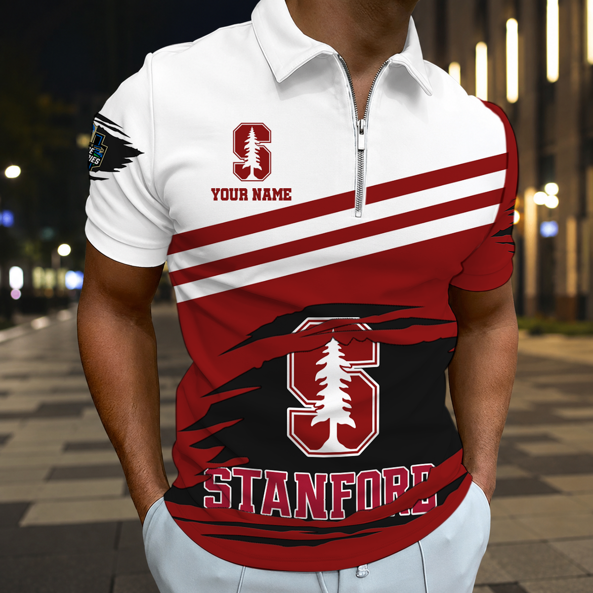 SPECIAL EDITION - NEW CUSTOMIZED NCAA CWS18 STC STANFORD CARDINAL T-SHIRT, POLO SHIRT, ZIP POLO SHIRT, SWEATSHIRT, HOODIE & ZIP HOODIE