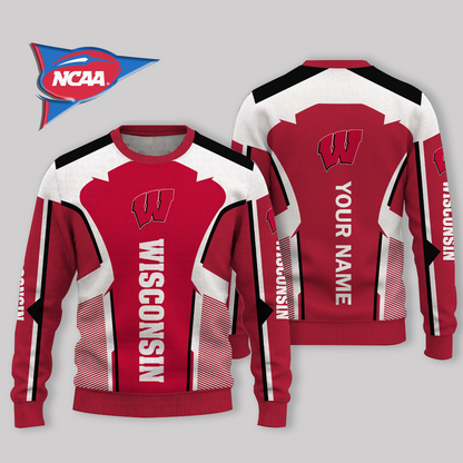 LIMITED EDITION - NEW CUSTOMIZED NCAA FBS18 WSB WISCONSIN BADGERS UGLY SWEATER