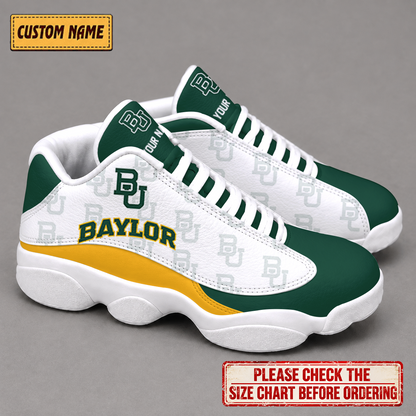 EXCLUSIVE EDITION - NEW CUSTOMIZED NCAA MAM18 BAB BAYLOR BEARS AIR JORDAN 13 LOW TOP SNEAKER