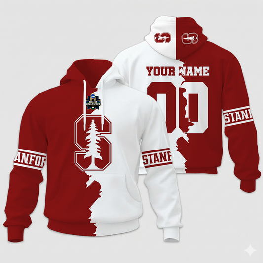 LIMITED EDITION - NEW CUSTOMIZED NCAA CWS18 STC ST CARDINAL UNISEX HOODIE & ZIP HOODIE