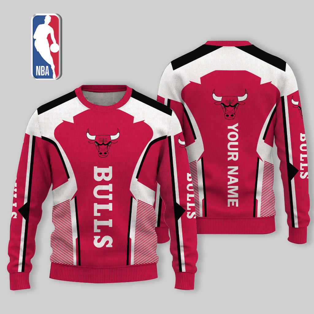 LIMITED EDITION - NEW CUSTOMIZED NBA19 CBU CHICAGO BULLS UGLY SWEATER
